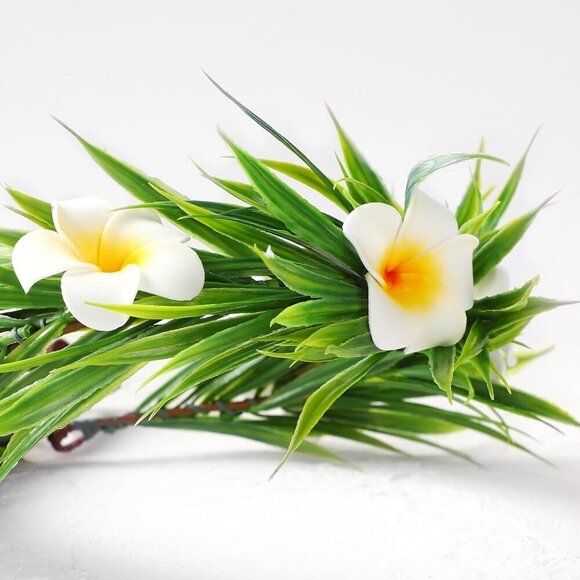 Hawaiian Flower Crown Set Tropical Floral Accessories for Party Beach Costume main image 5